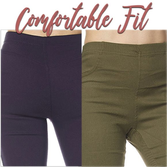 PLUS SIZE 1X Olive -Stretch Moto Leggings Pants NWT - Picture 2 of 4